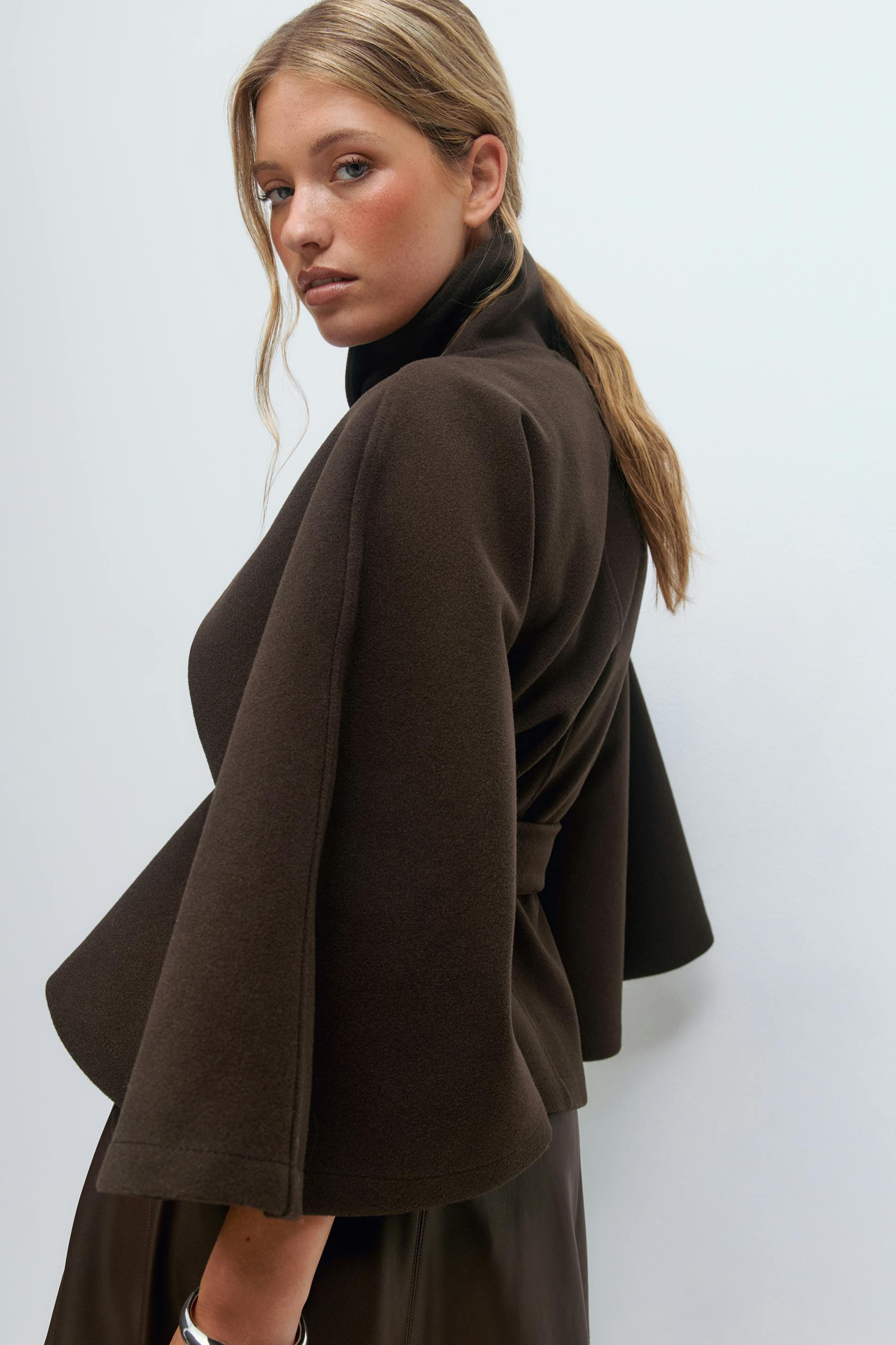 OLIVIA | Belted Cape Jacket
