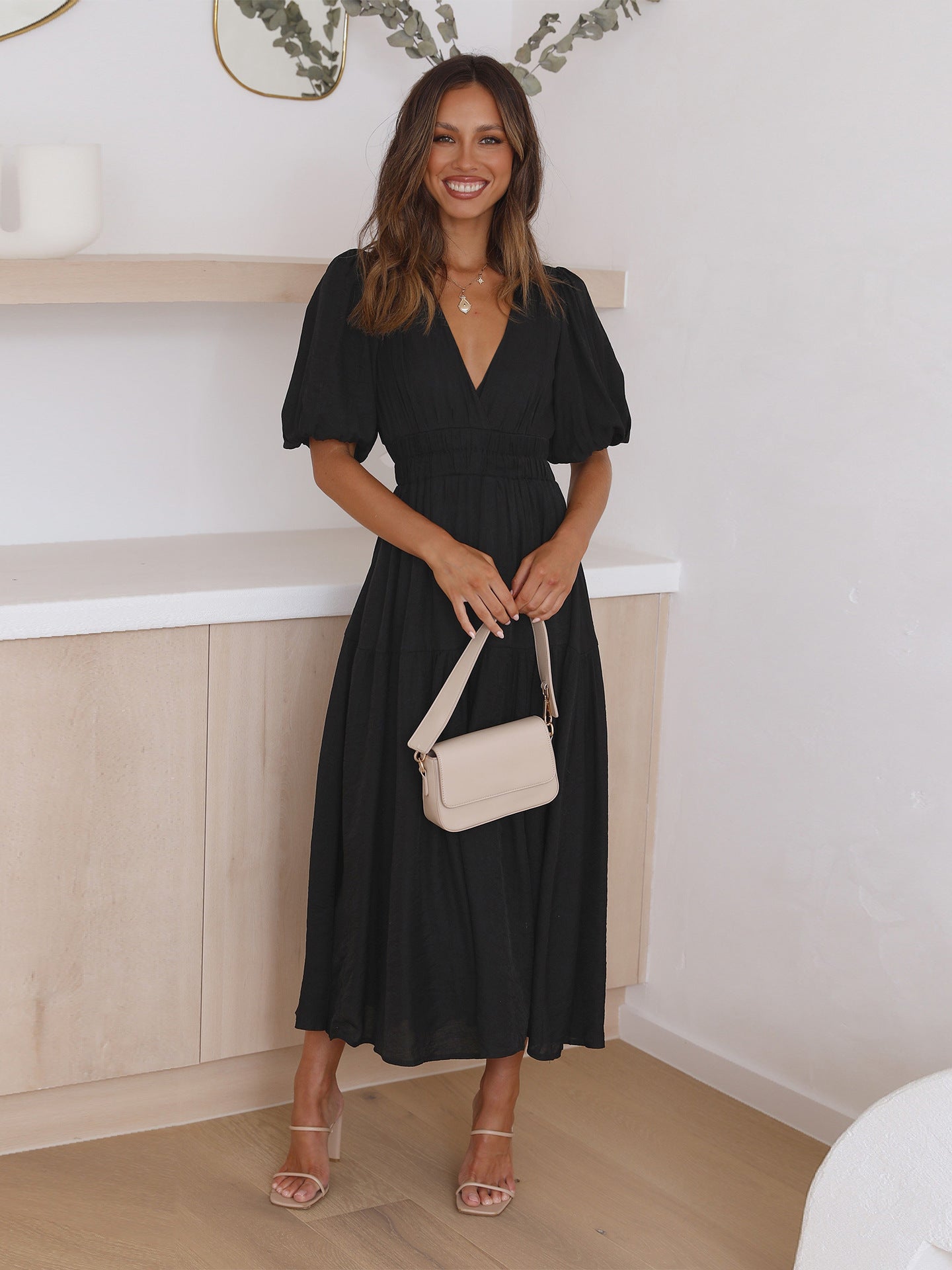 MFLLondon™| Serene Elegance Midi Dress