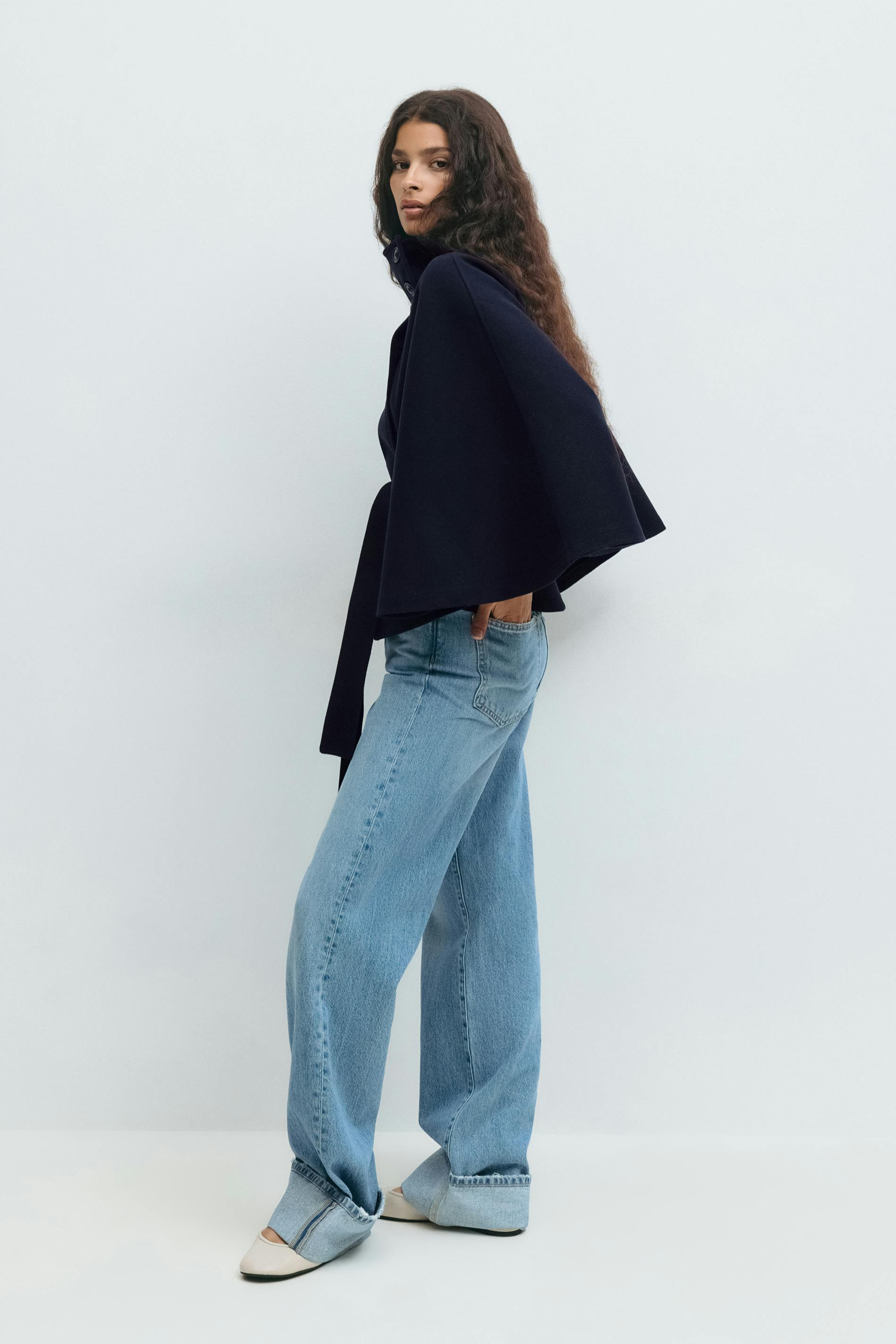 OLIVIA | Belted Cape Jacket