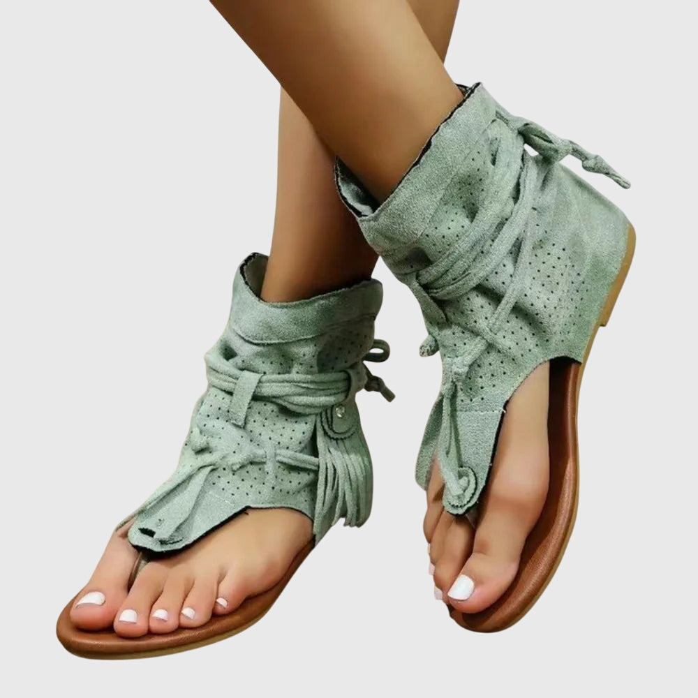 Bellie - Fringe Accent Sandals