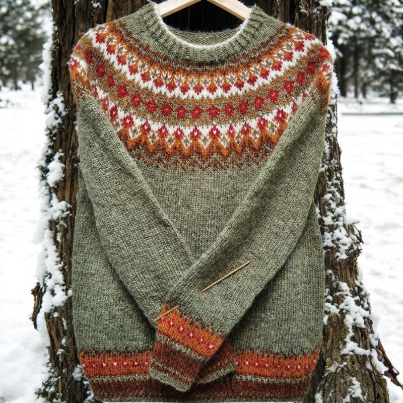 Pamy™ | Vintage Icelandic Jacquard Knitted