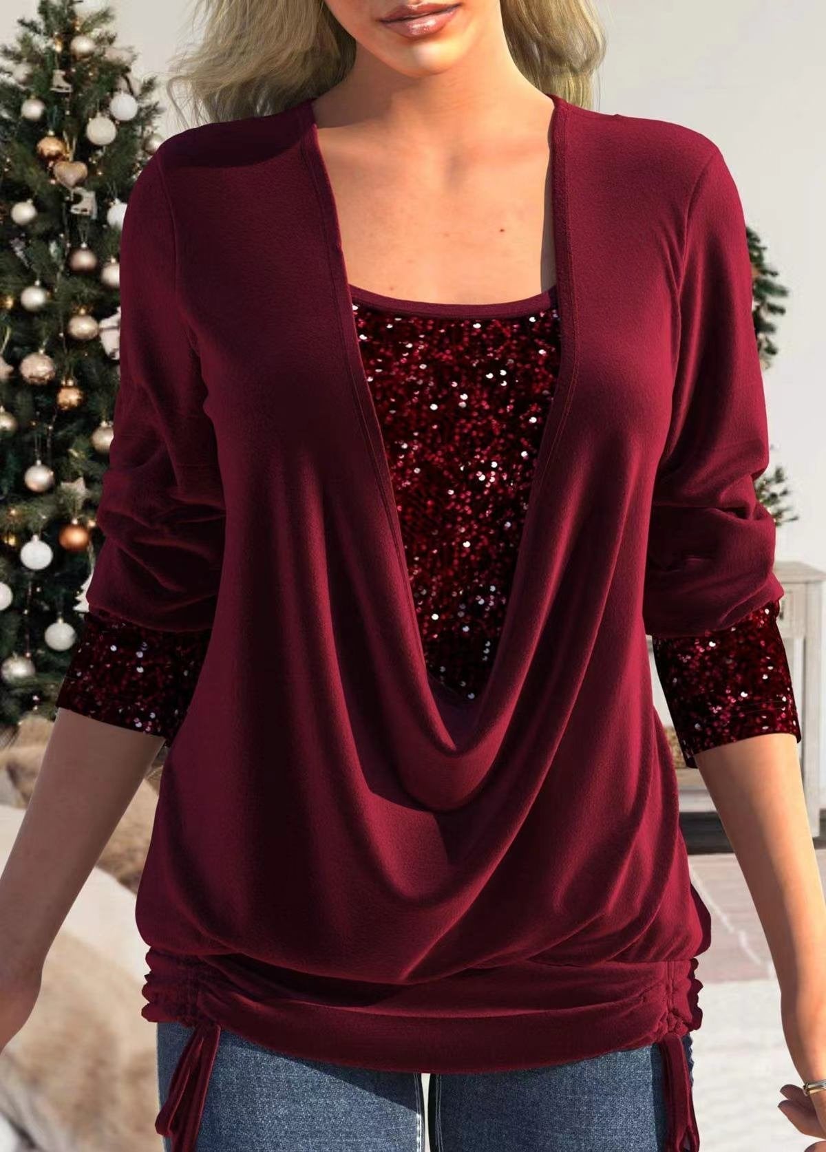 Cora | Stylish Sequin Glitter Top