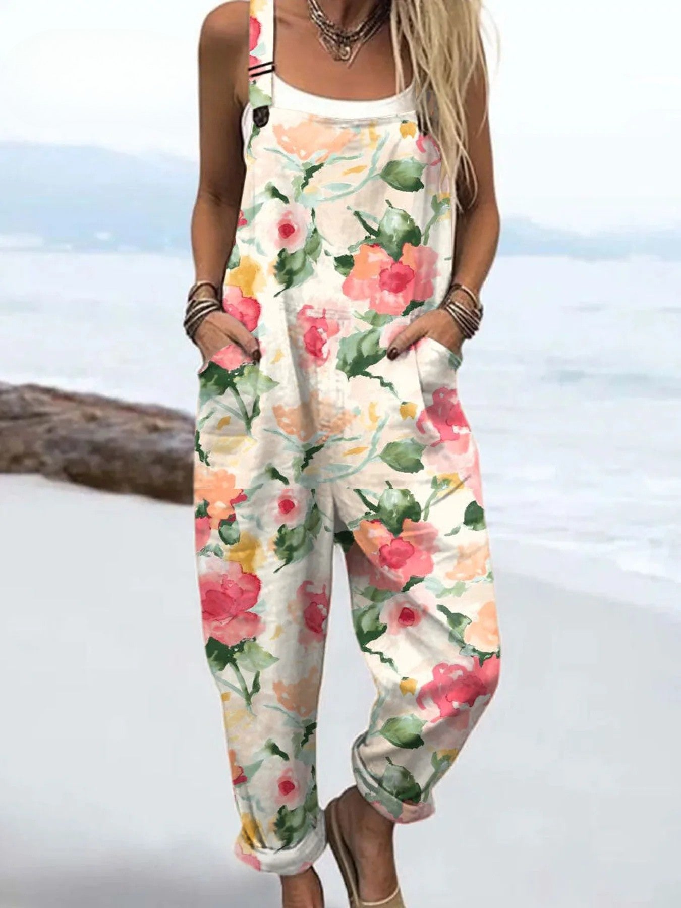 Vintage Floral Jumpsuit Women - Effortless Style & All-Day Comfort