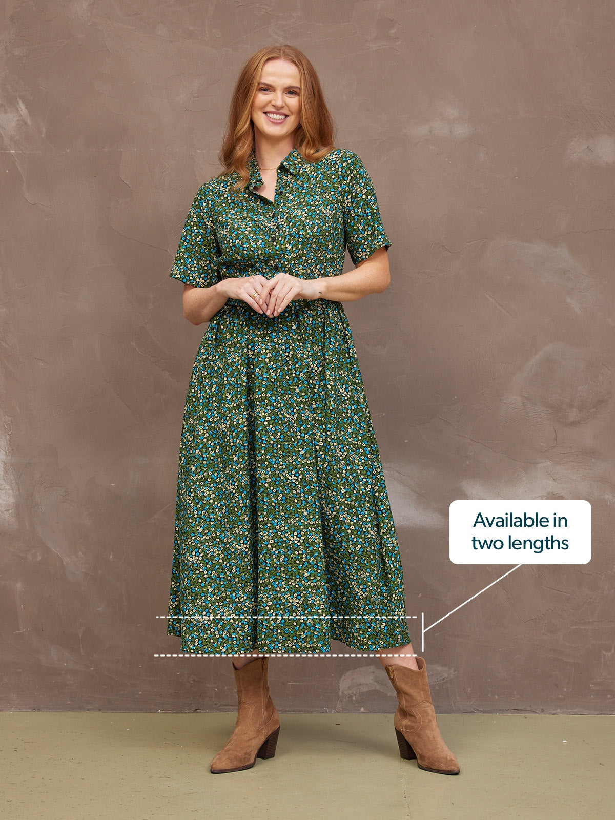 Camilla Dress - Green Floral