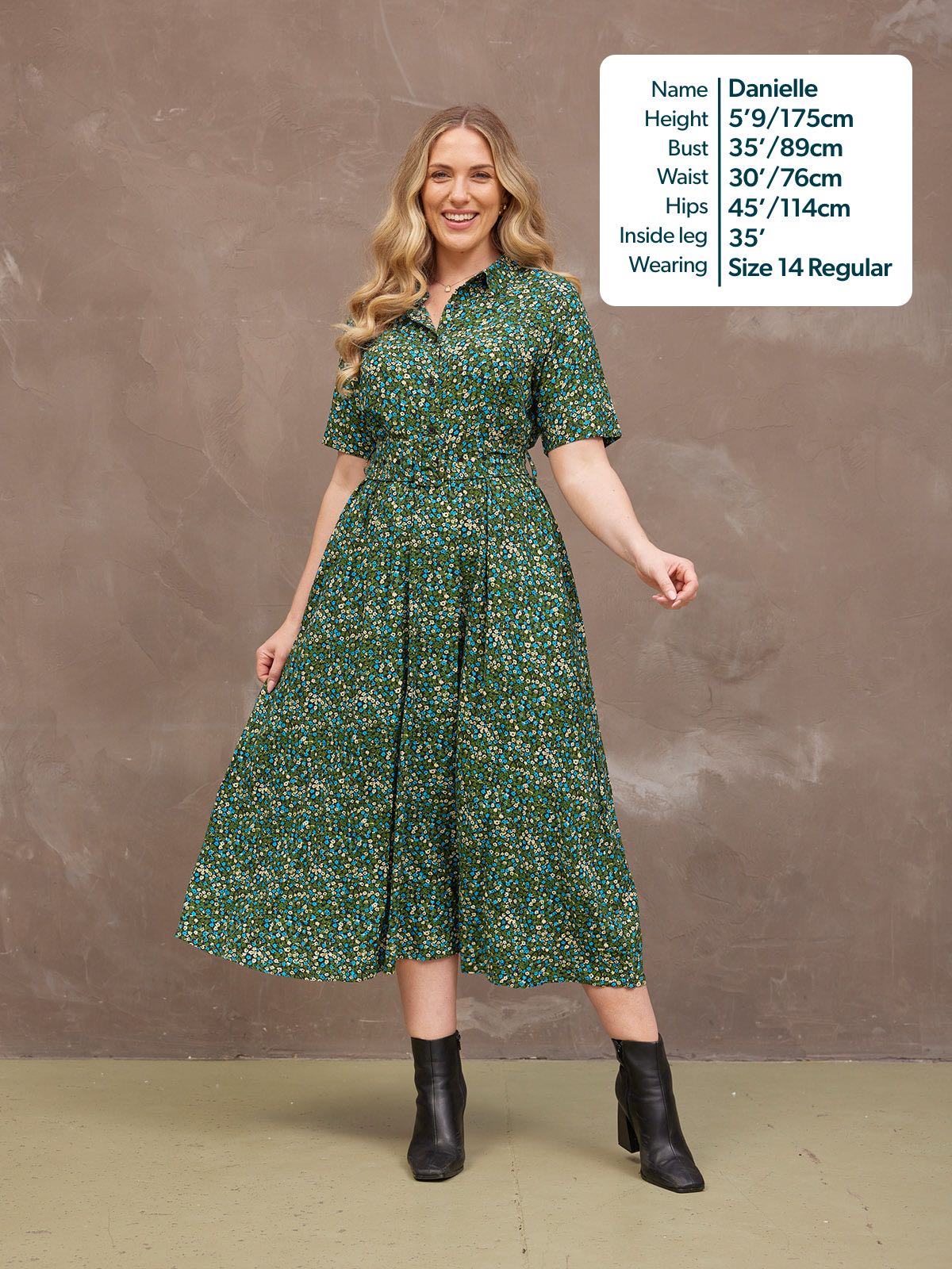 Camilla Dress - Green Floral