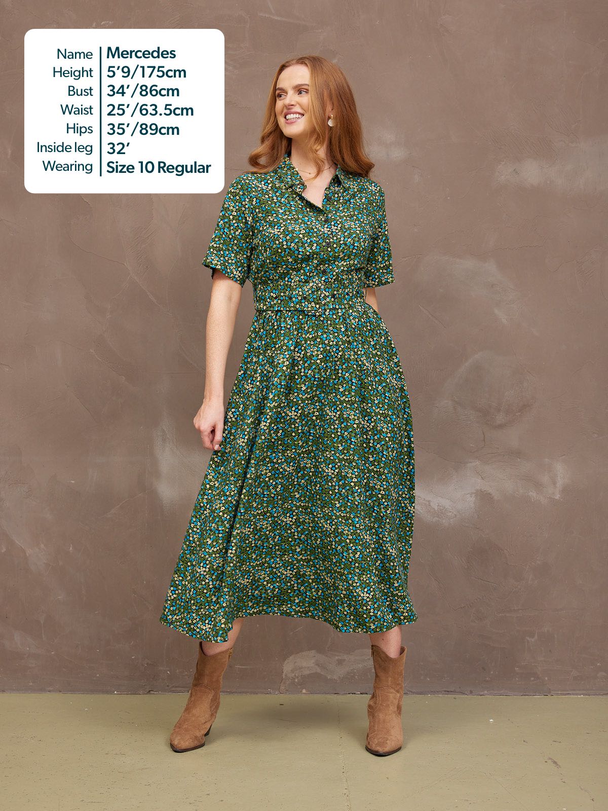 Camilla Dress - Green Floral