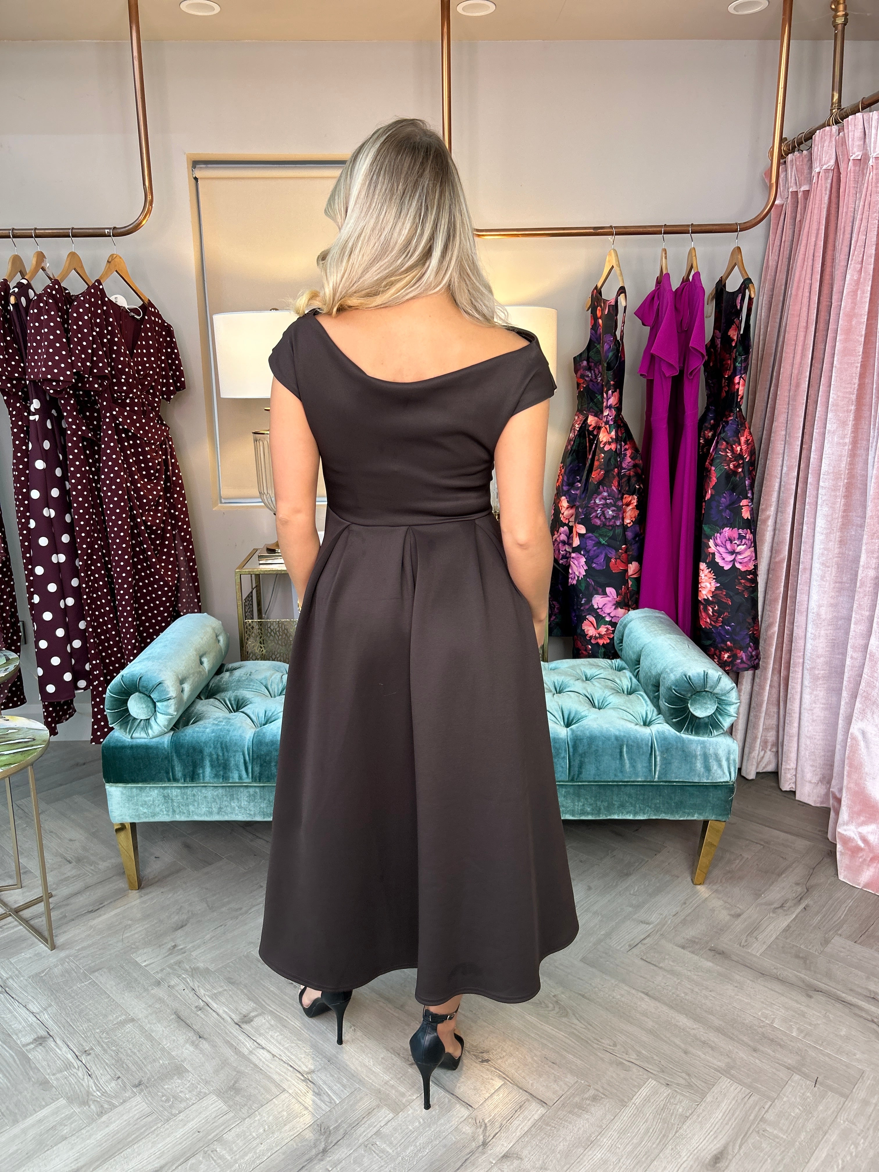 Betty Skater Dress Chocolate