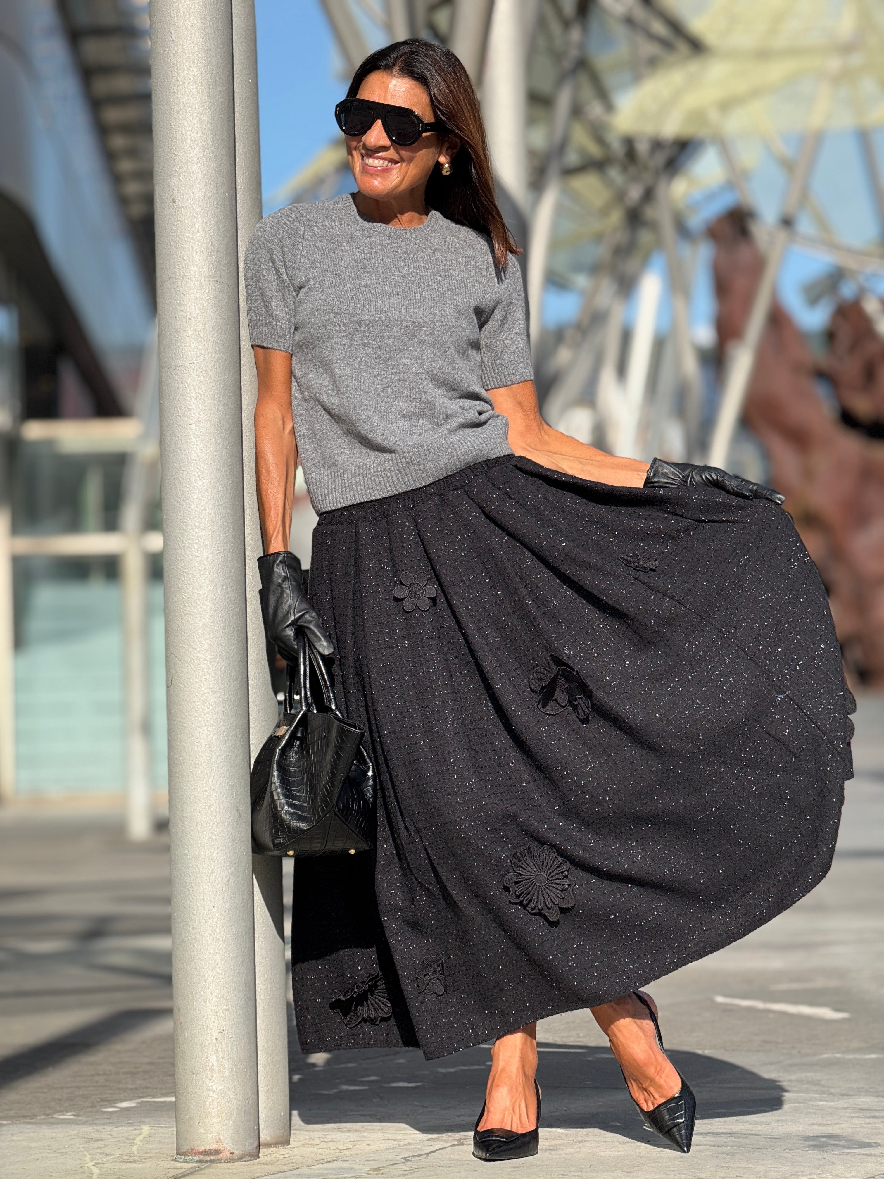 Skirt Beau Tweed Black