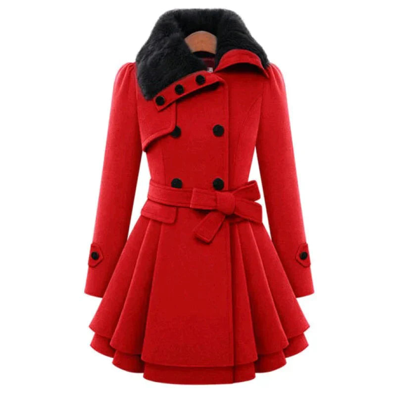 MFLLondon™ | Chic trench coat with sustainable fur