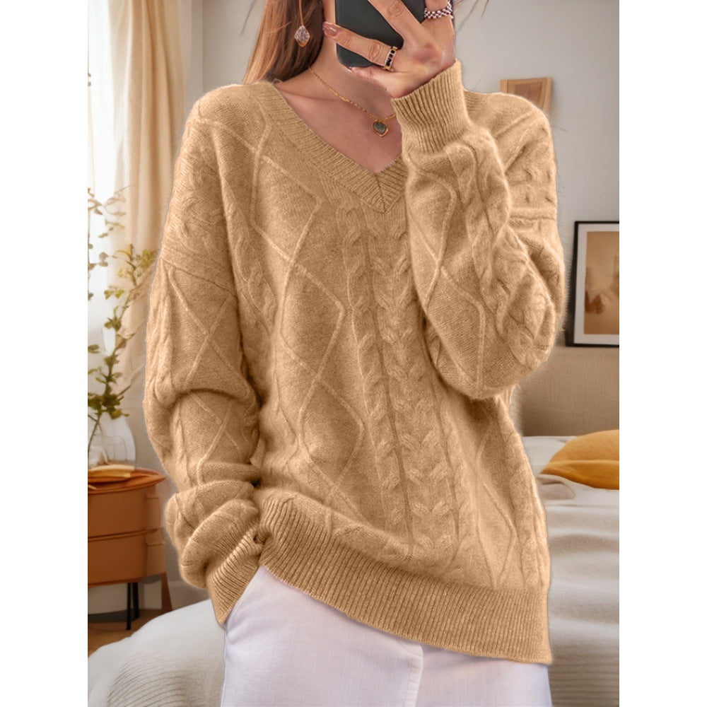 Astrid | Scandinavian Style V-Neck Knit Sweater