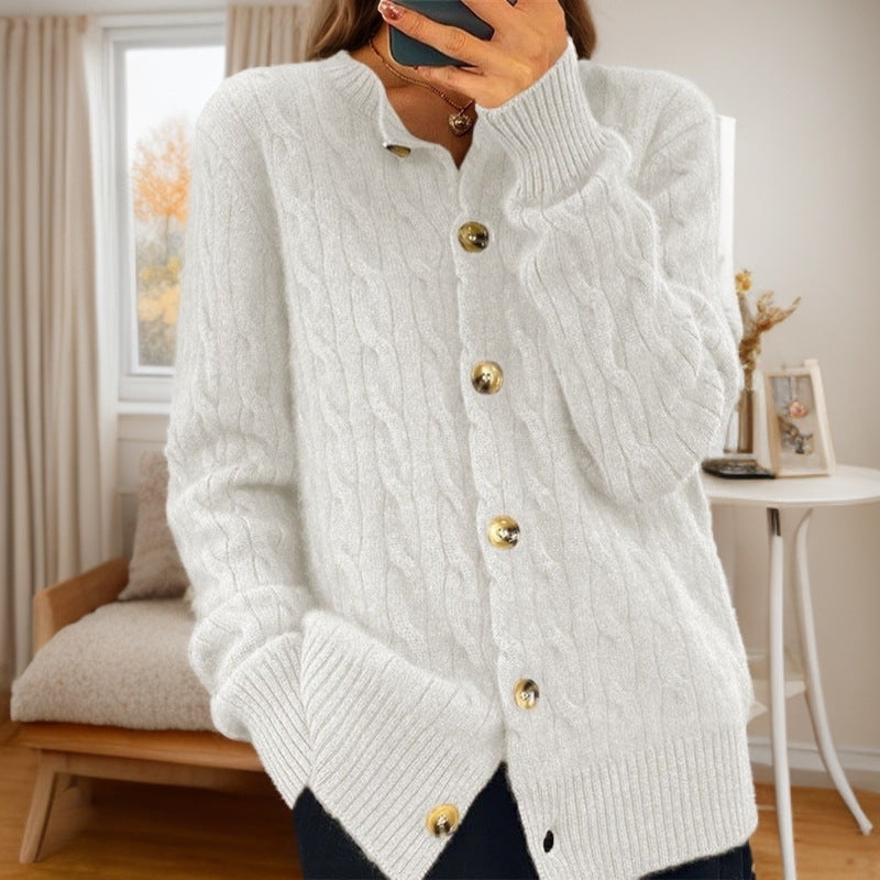 Sofie | Scandinavian Retro Cable Knit Cardigan
