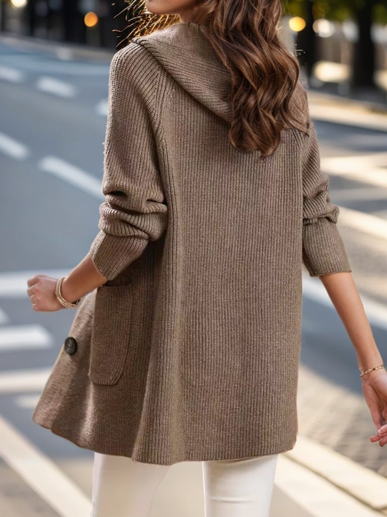 Aria | Hooded Mid-Length Cardigan