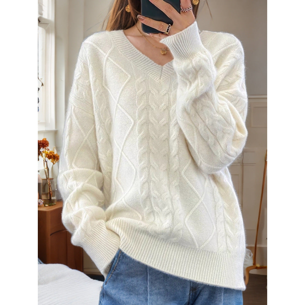 Astrid | Scandinavian Style V-Neck Knit Sweater