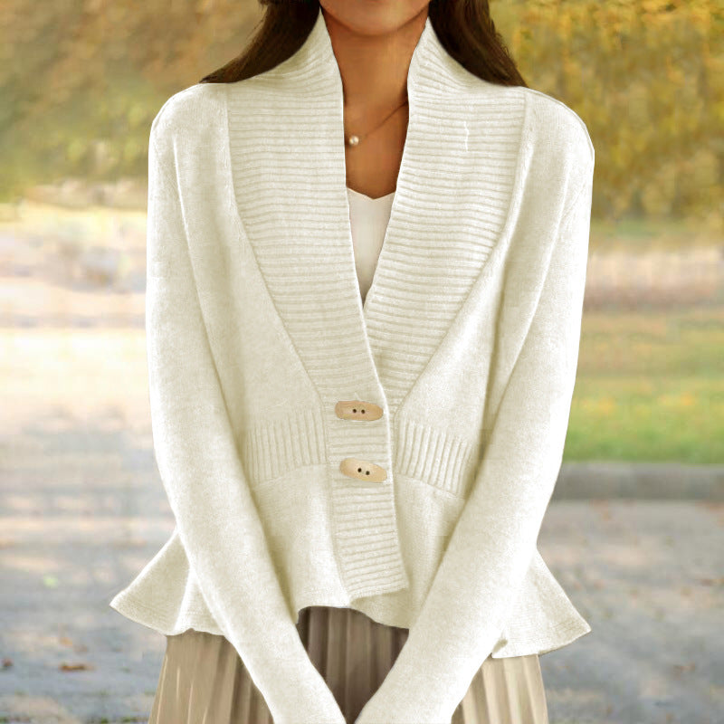 Alva | Scandinavian V-Neck Button Cardigan