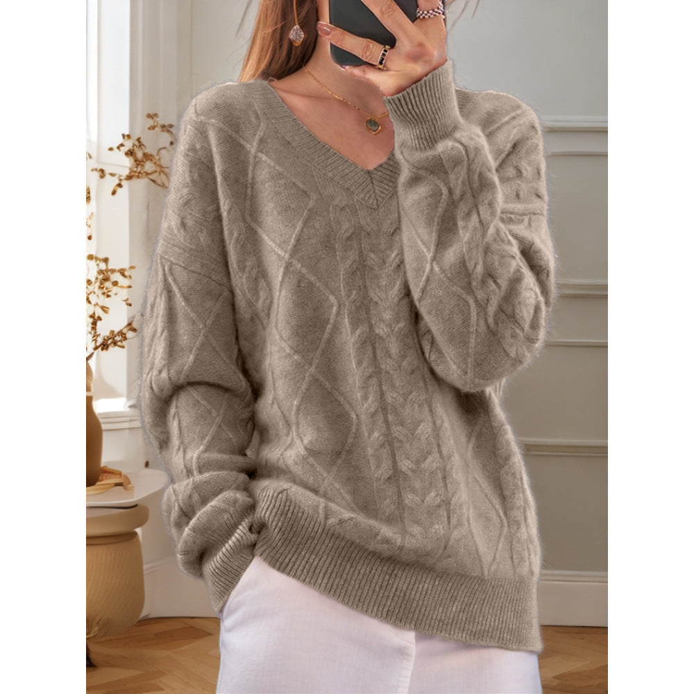 Astrid | Scandinavian Style V-Neck Knit Sweater