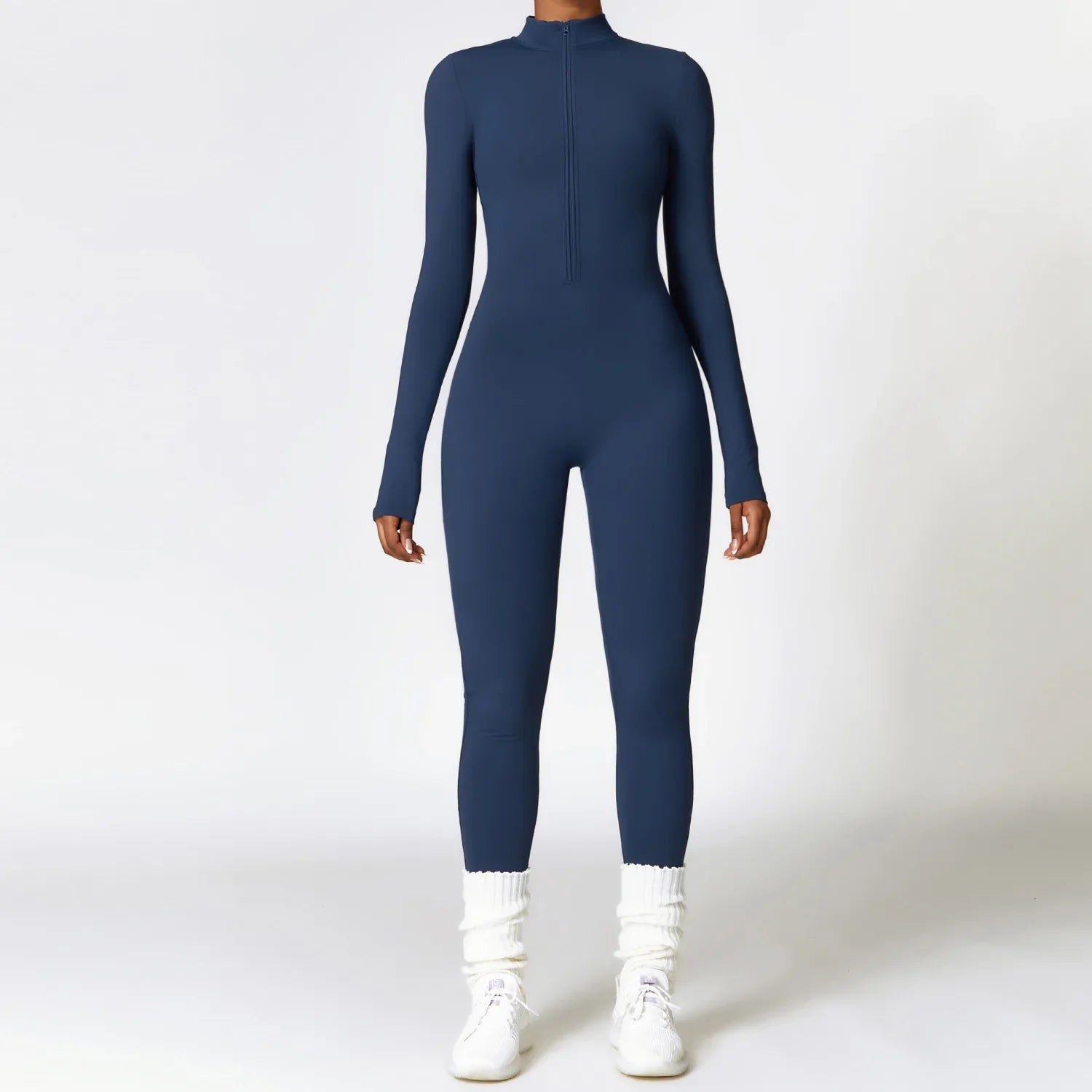 LUVESSI ZIPPER FLEECE JUMPSUIT