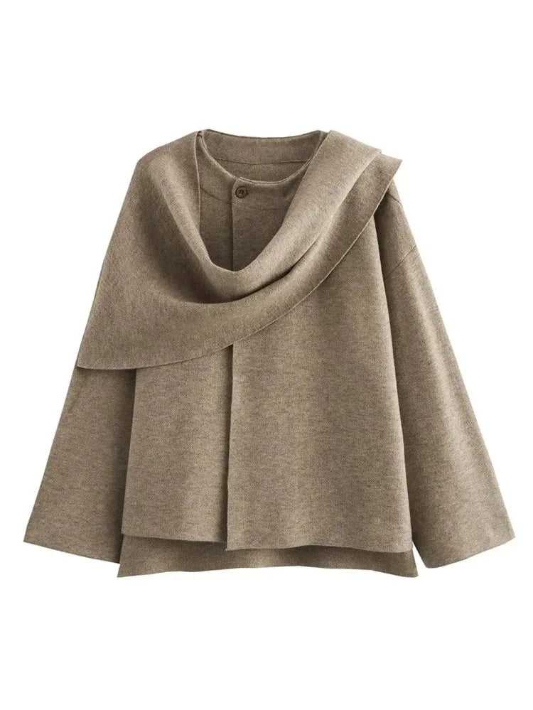 LEINA SCARVED SHORT JACKET