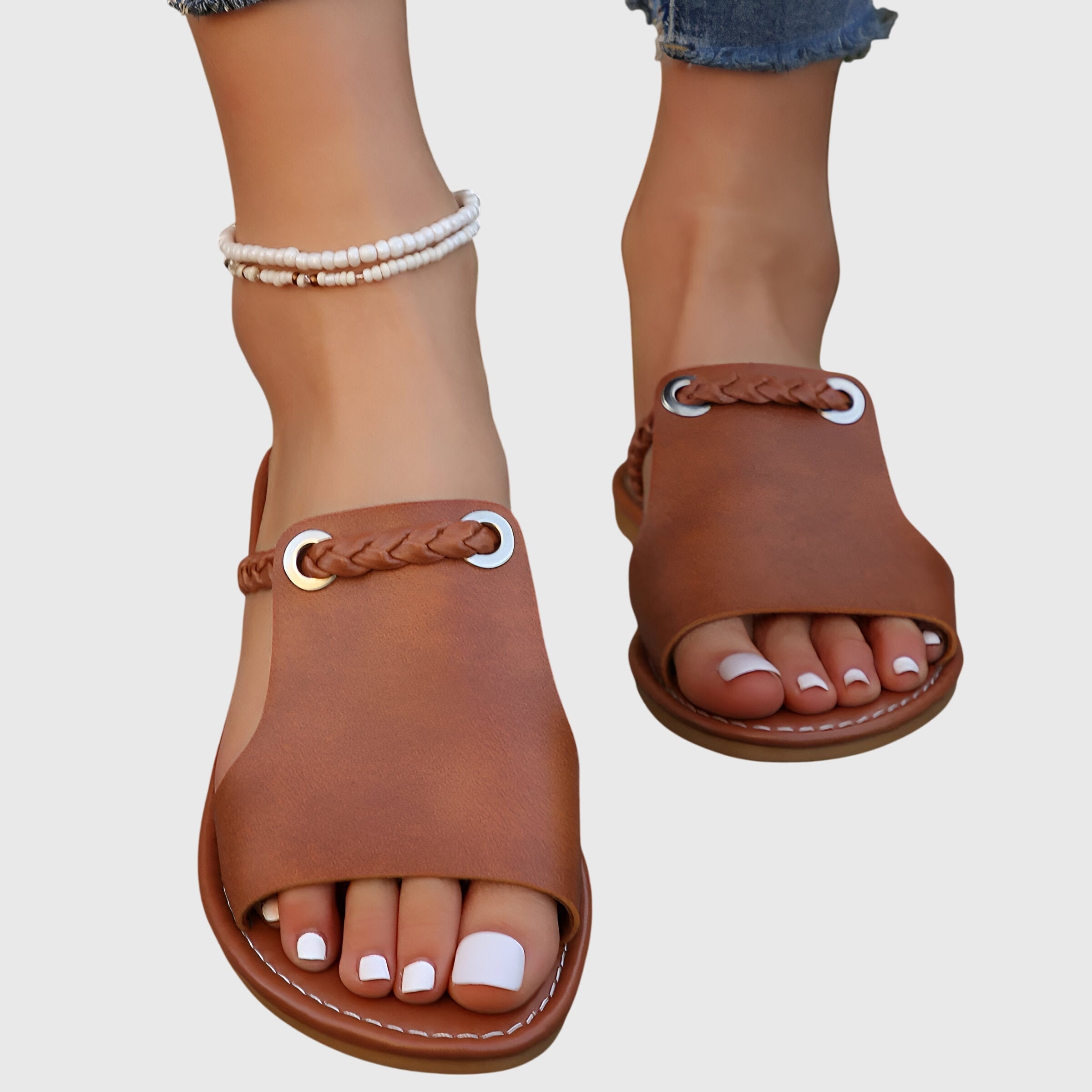 Jenna - Braided Slide Sandals