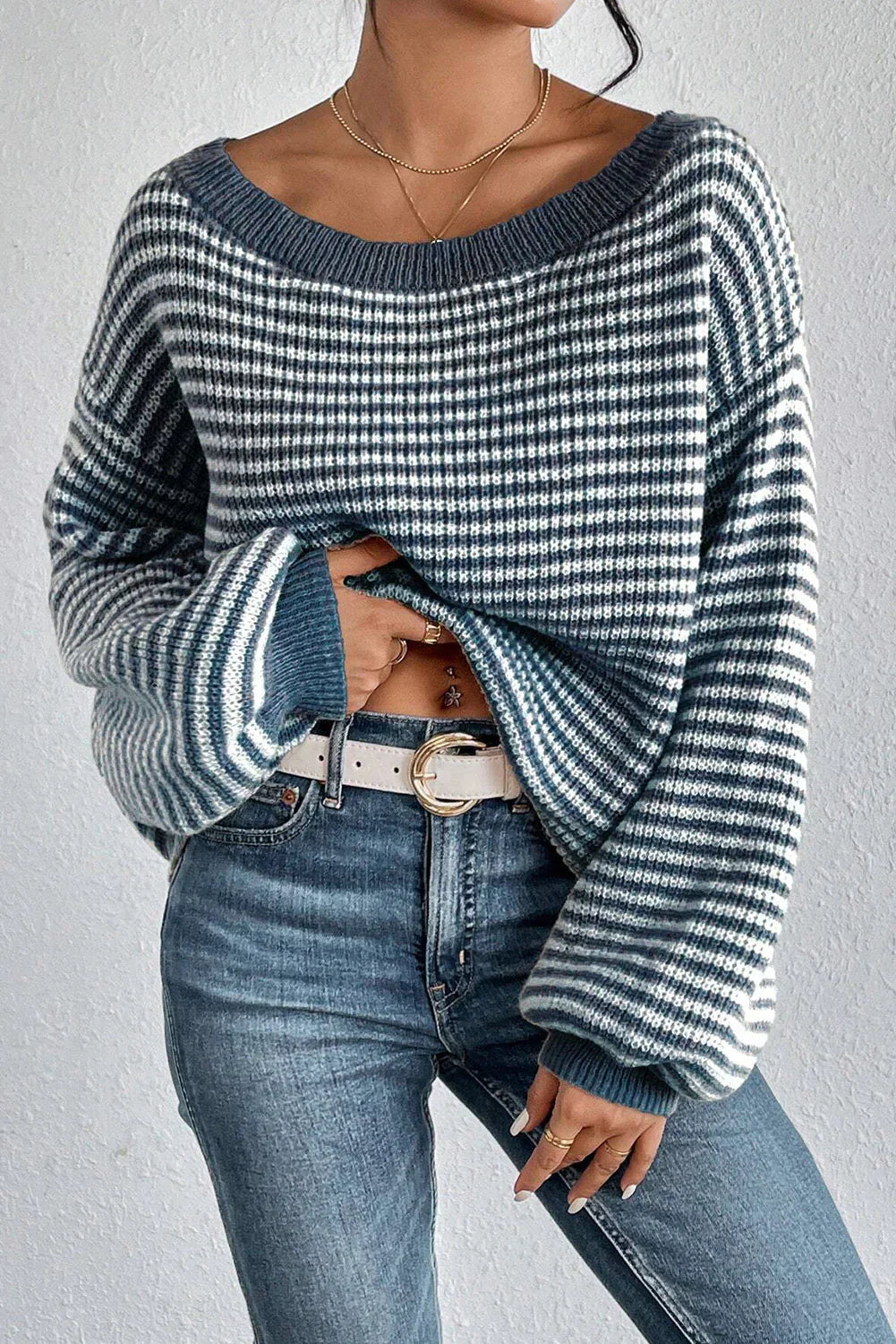 MFLLondon™ | Cozy Striped Knit Sweater