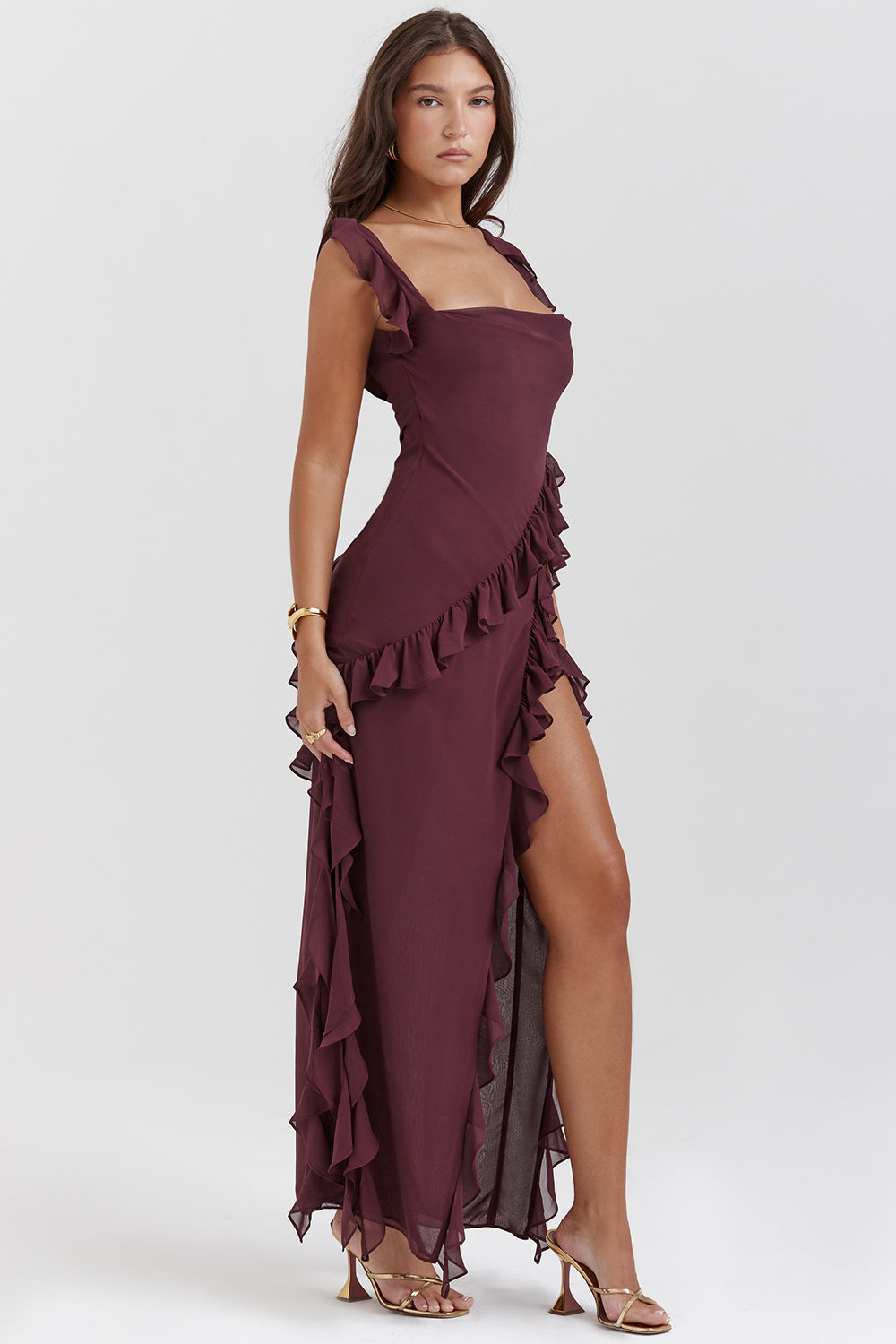 MFLLondon™ | Crimson Cascade Dress