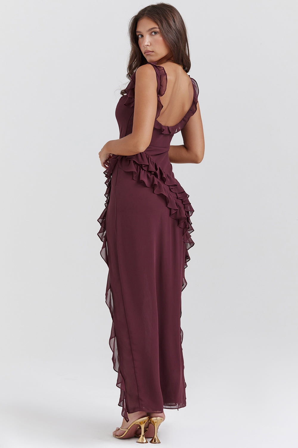 MFLLondon™ | Crimson Cascade Dress