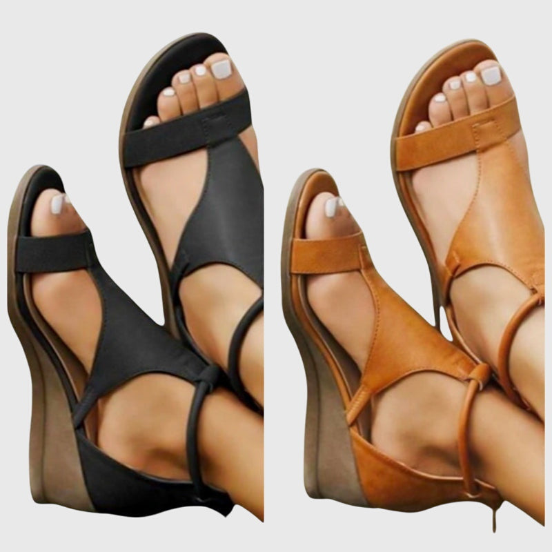 ANNE™ - Orthopedic leather sandals with heel