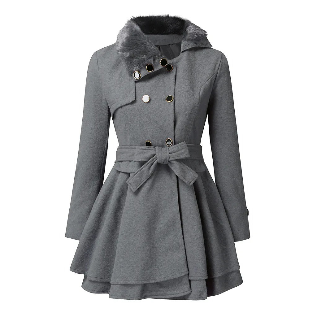 MFLLondon™  | Chic trench coat with sustainable fur