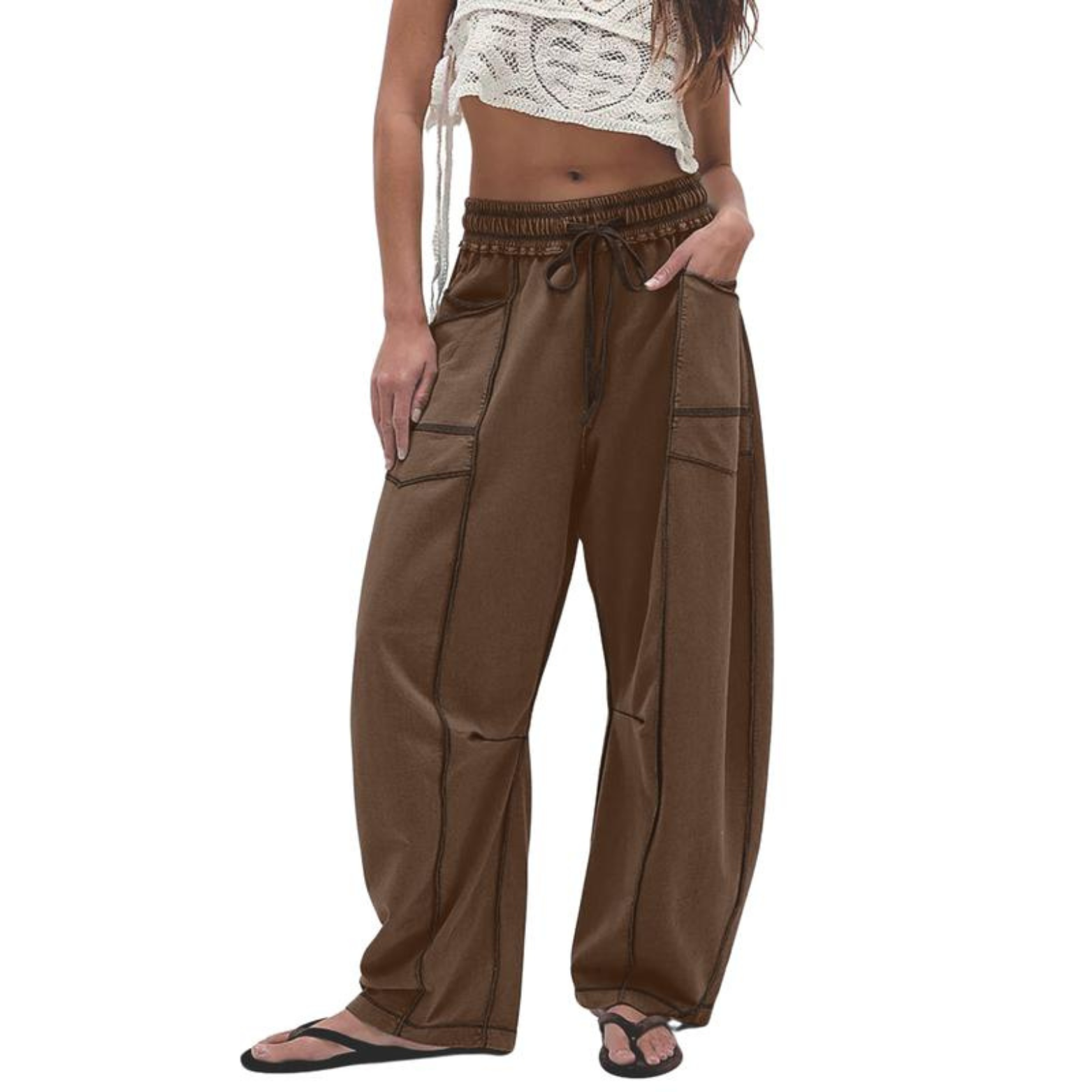 High Waisted Barrel Pants