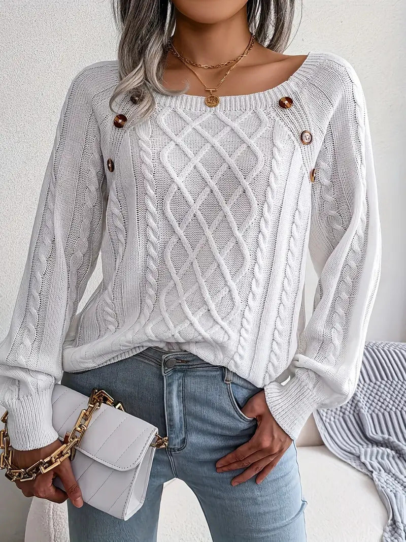 Harlow | Scandinavian Cable Knit Sweater