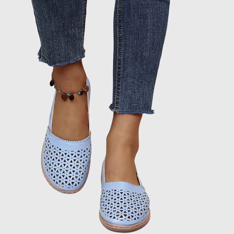 Gracie - Perforated Slip-On Flats
