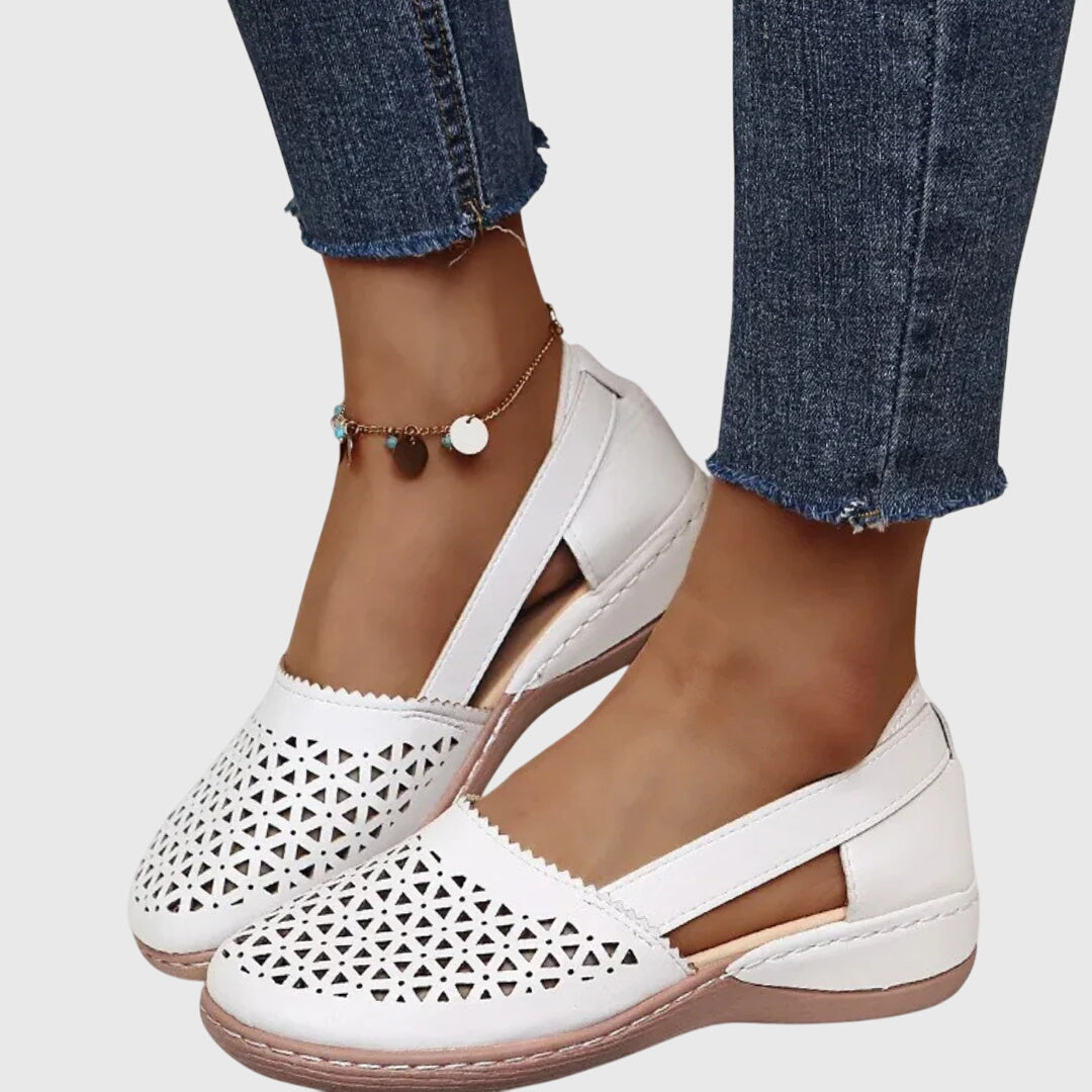 Gracie - Perforated Slip-On Flats