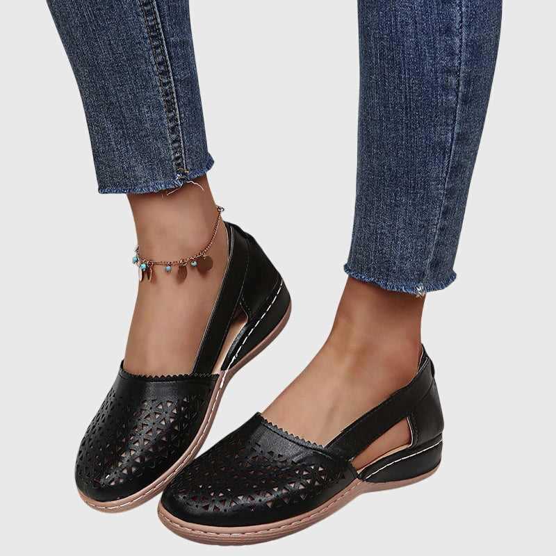 Gracie - Perforated Slip-On Flats