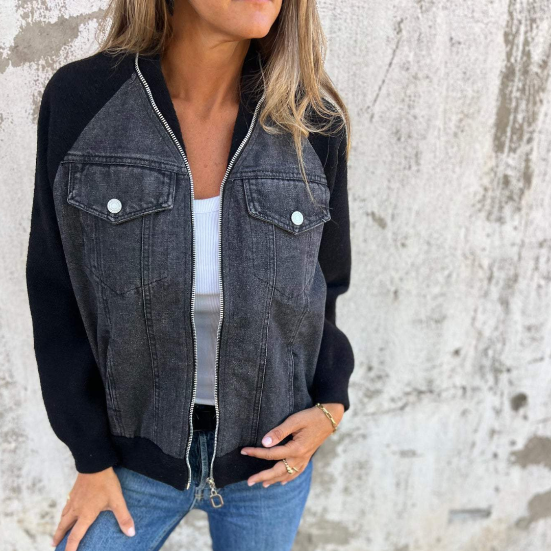 Mila | Classic Denim Bomber