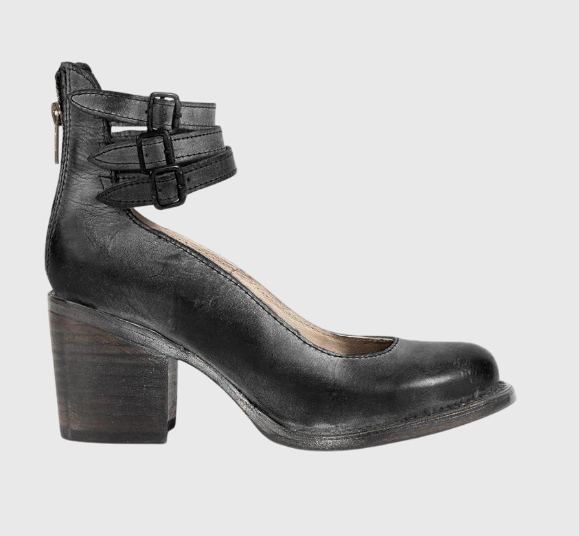 Rina - Strapped Block Heel Shoes