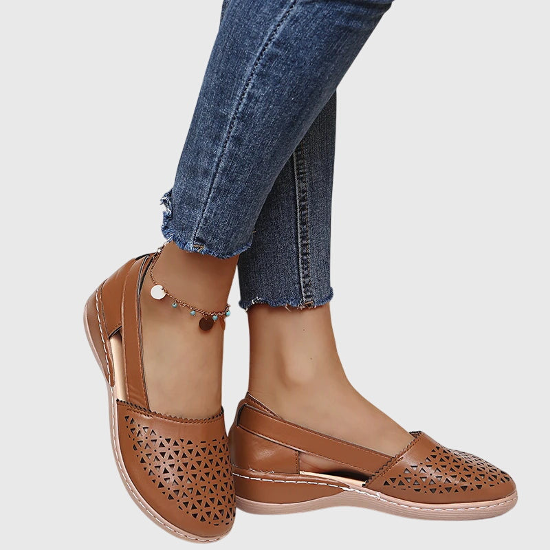 Gracie - Perforated Slip-On Flats