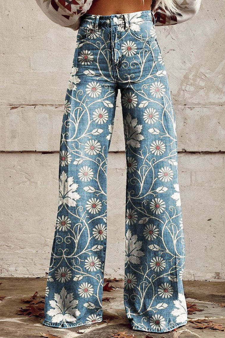 Astrid | Boho Denim Pants