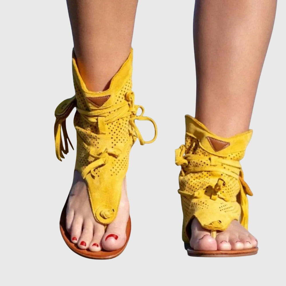 Bellie - Fringe Accent Sandals