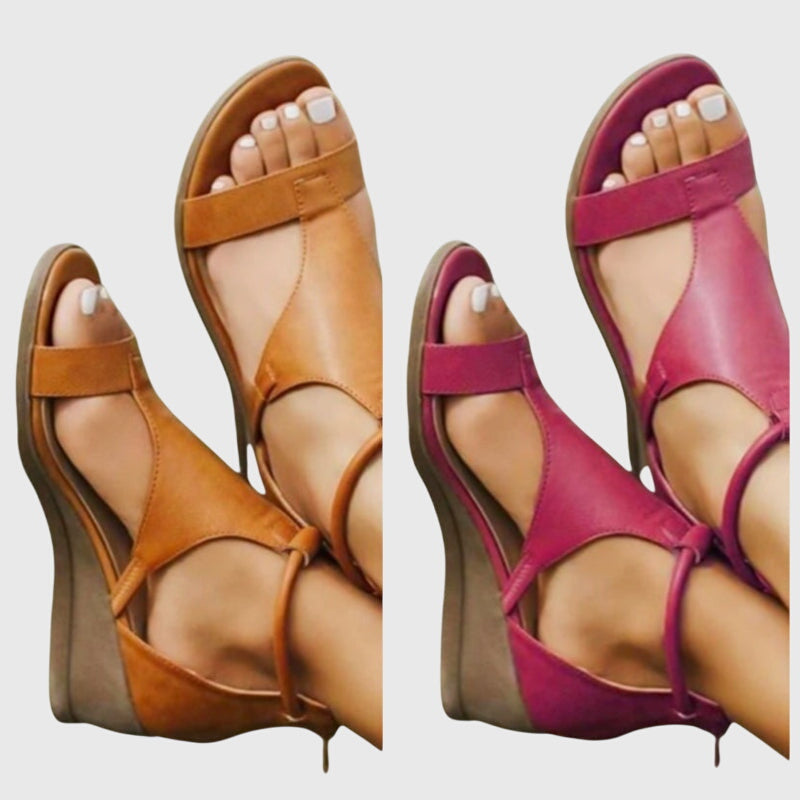 ANNE™ - Orthopedic leather sandals with heel