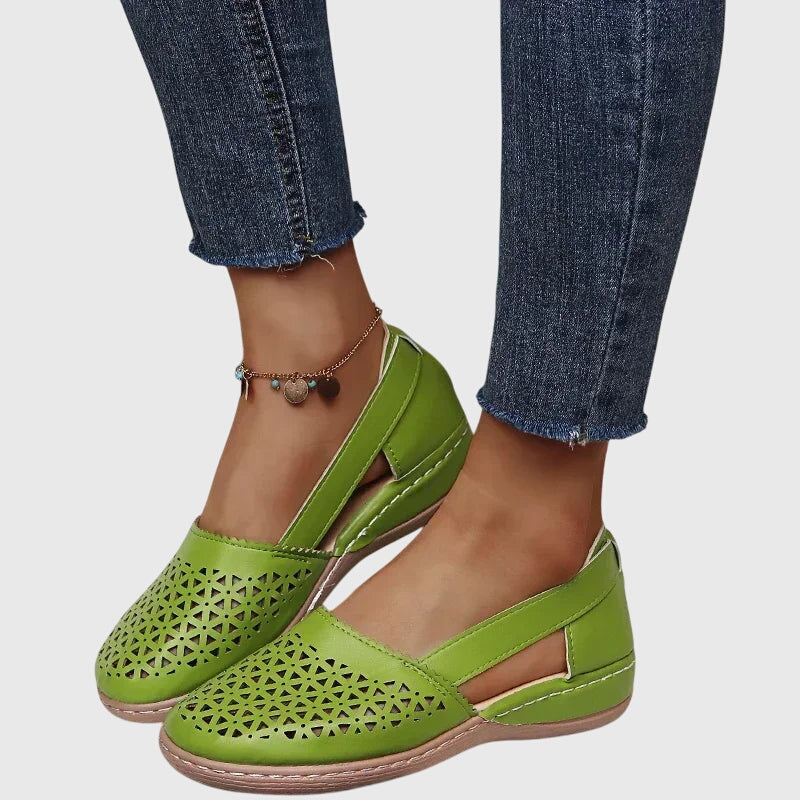 Gracie - Perforated Slip-On Flats