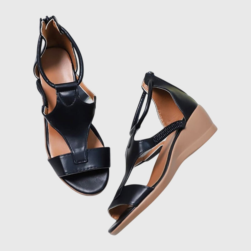 ANNE™ - Orthopedic leather sandals with heel