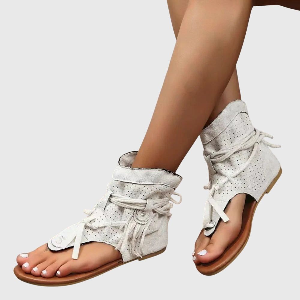 Bellie - Fringe Accent Sandals