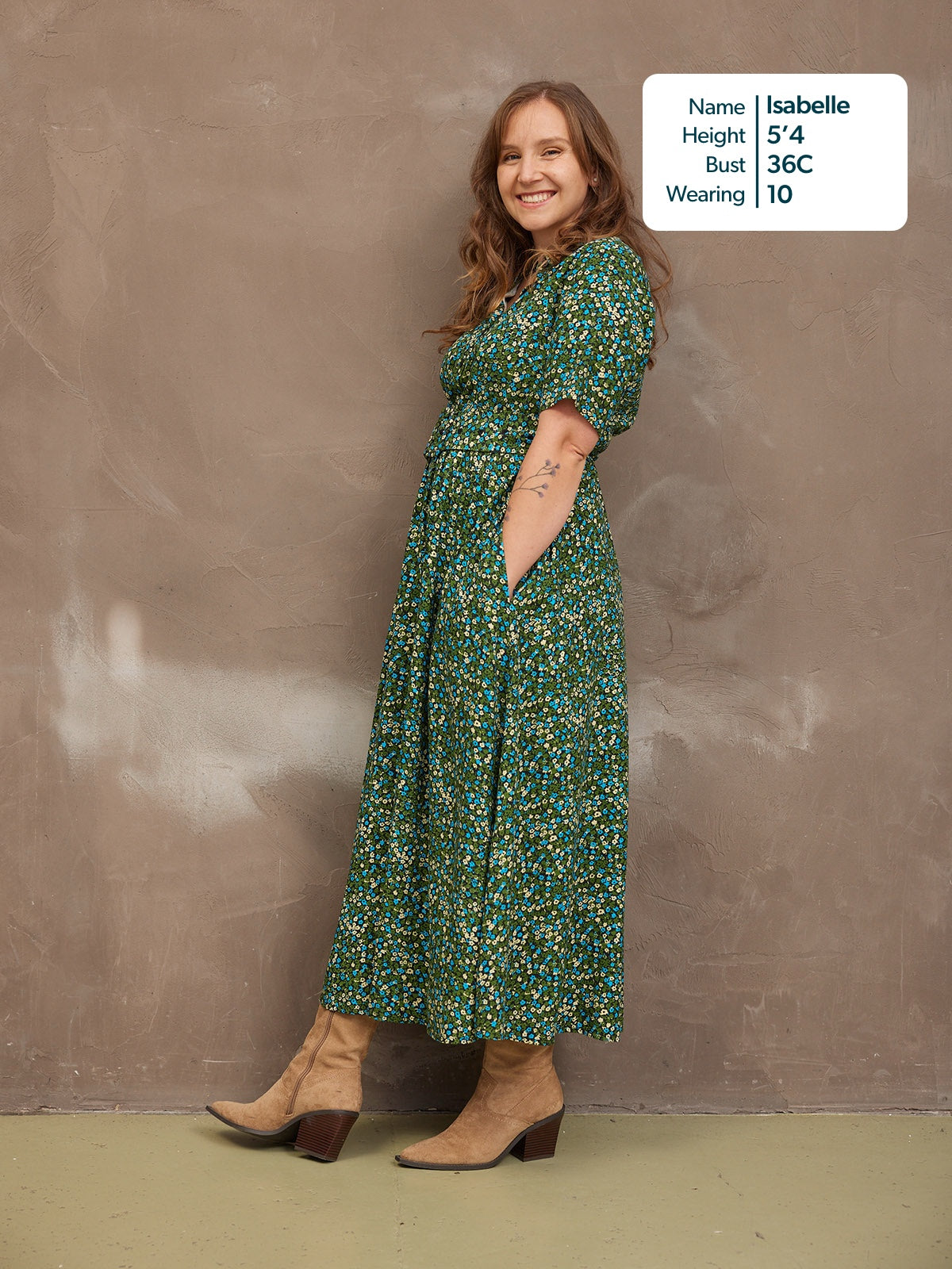 Camilla Dress - Green Floral