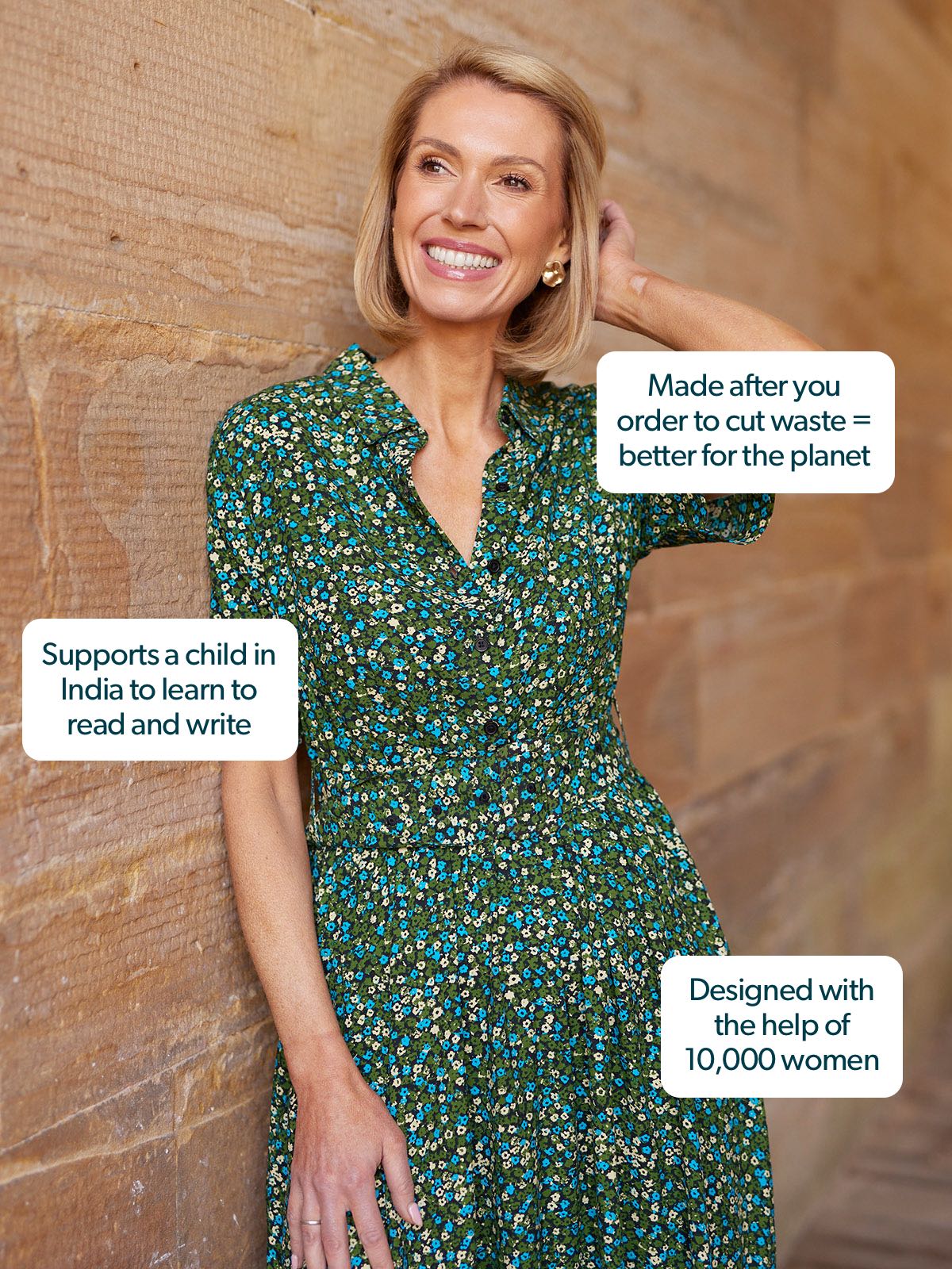 Camilla Dress - Green Floral