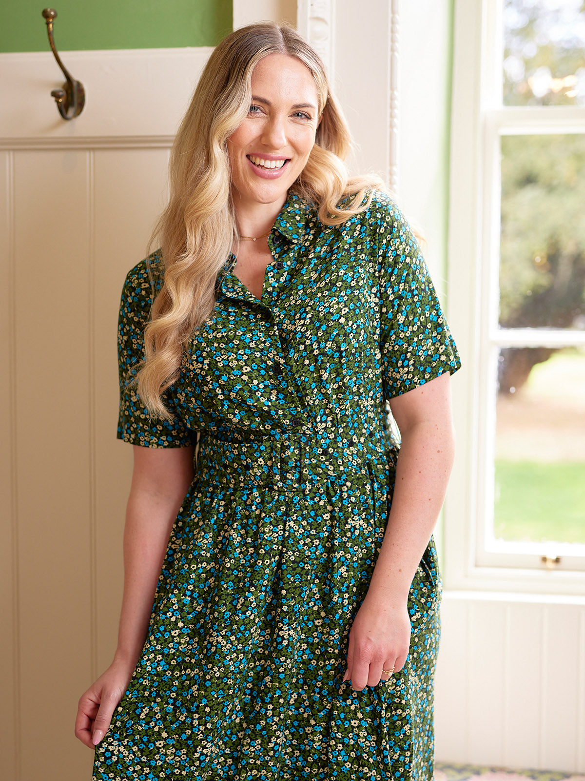 Camilla Dress - Green Floral