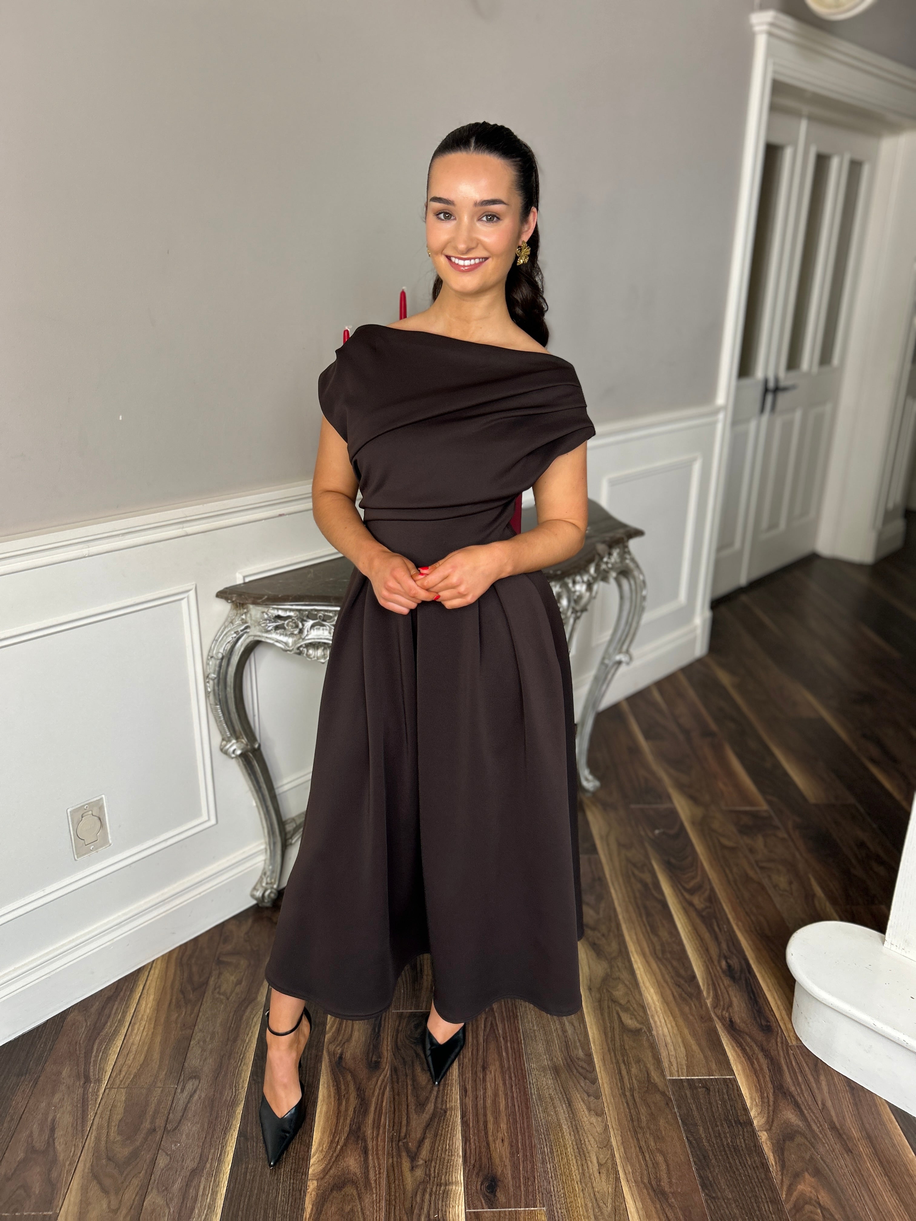 Betty Skater Dress Chocolate