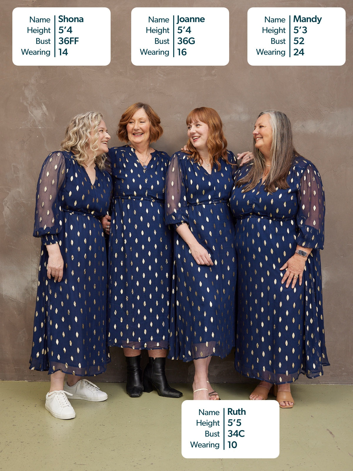 Libby Lurex Dress - Navy and Gold