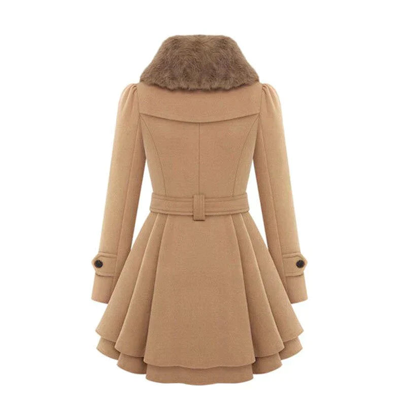 MFLLondon™  | Chic trench coat with sustainable fur