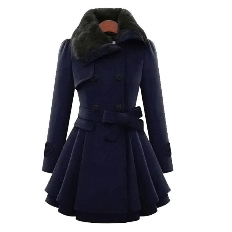 MFLLondon™  | Chic trench coat with sustainable fur