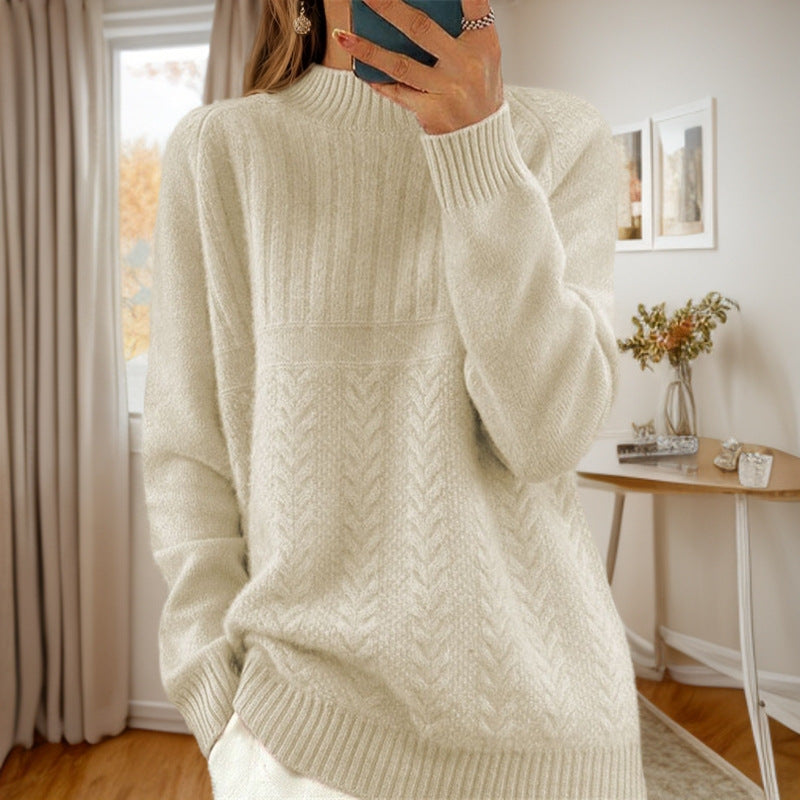 Dahlia | Scandinavian Ribbed Pattern Sweater