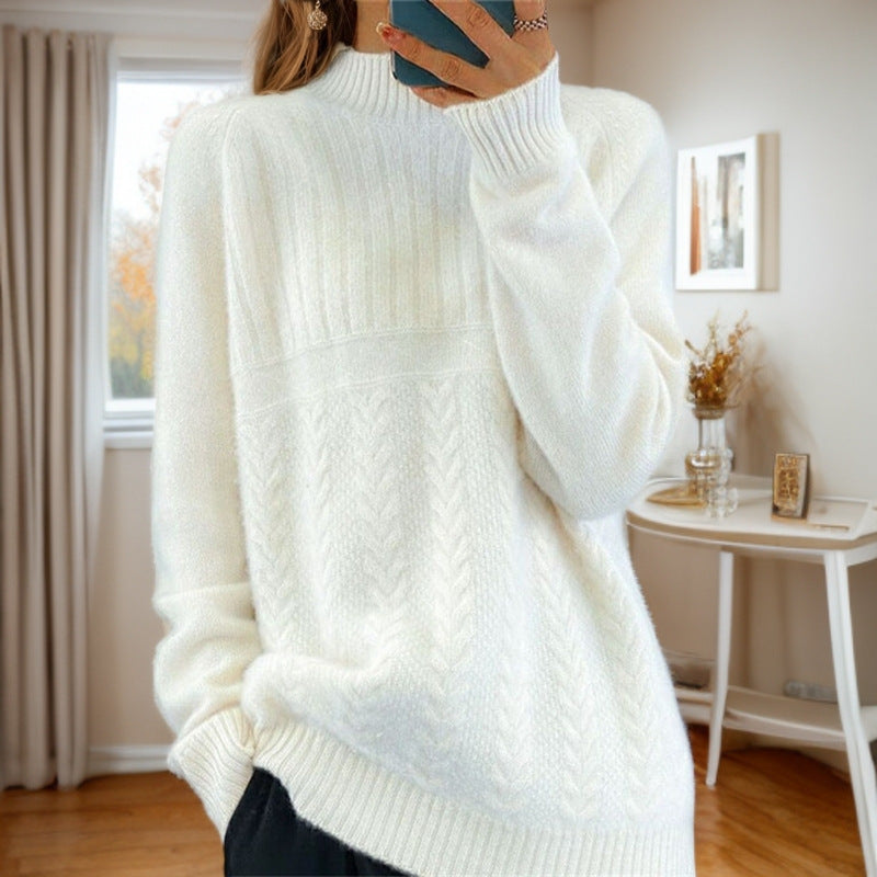 Dahlia | Scandinavian Ribbed Pattern Sweater